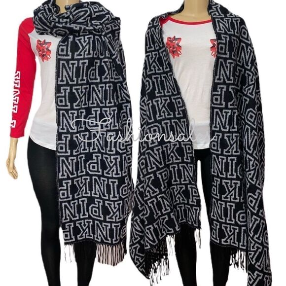 Victorias Secret PINK Cozy Blanket Large Scarf - Picture 3 of 7